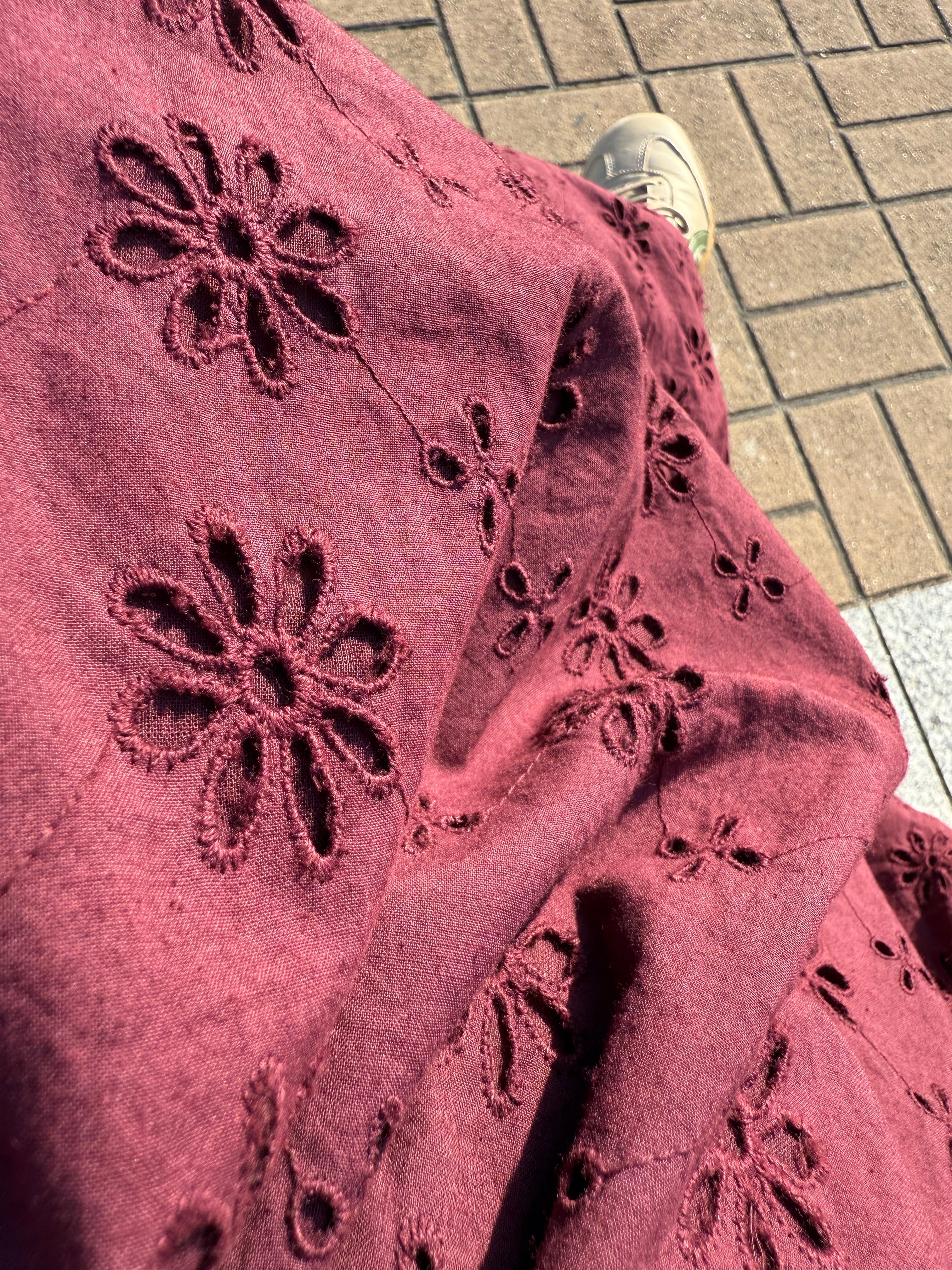 Deep Wine Gulnaar Midi Dress