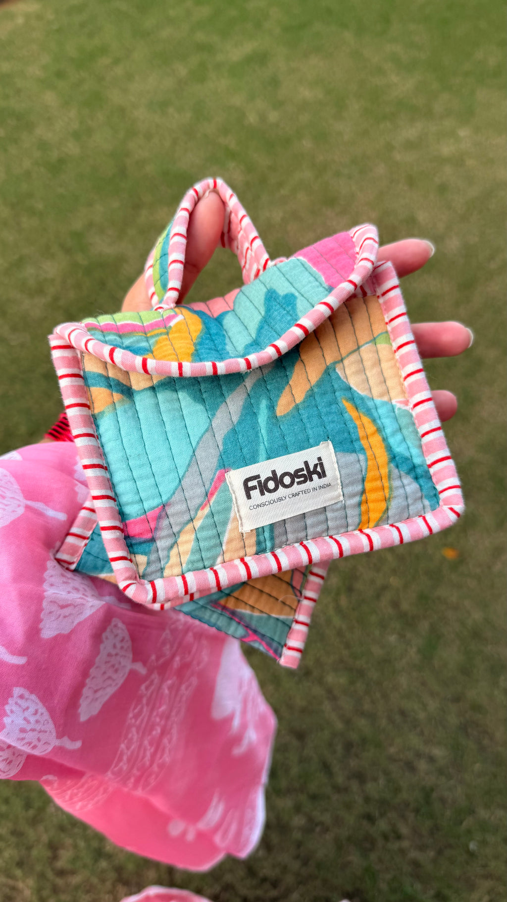 Upcycled Lil'Charm Bag with coin purse