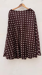 Deep Brown Canopy Polka Skirt