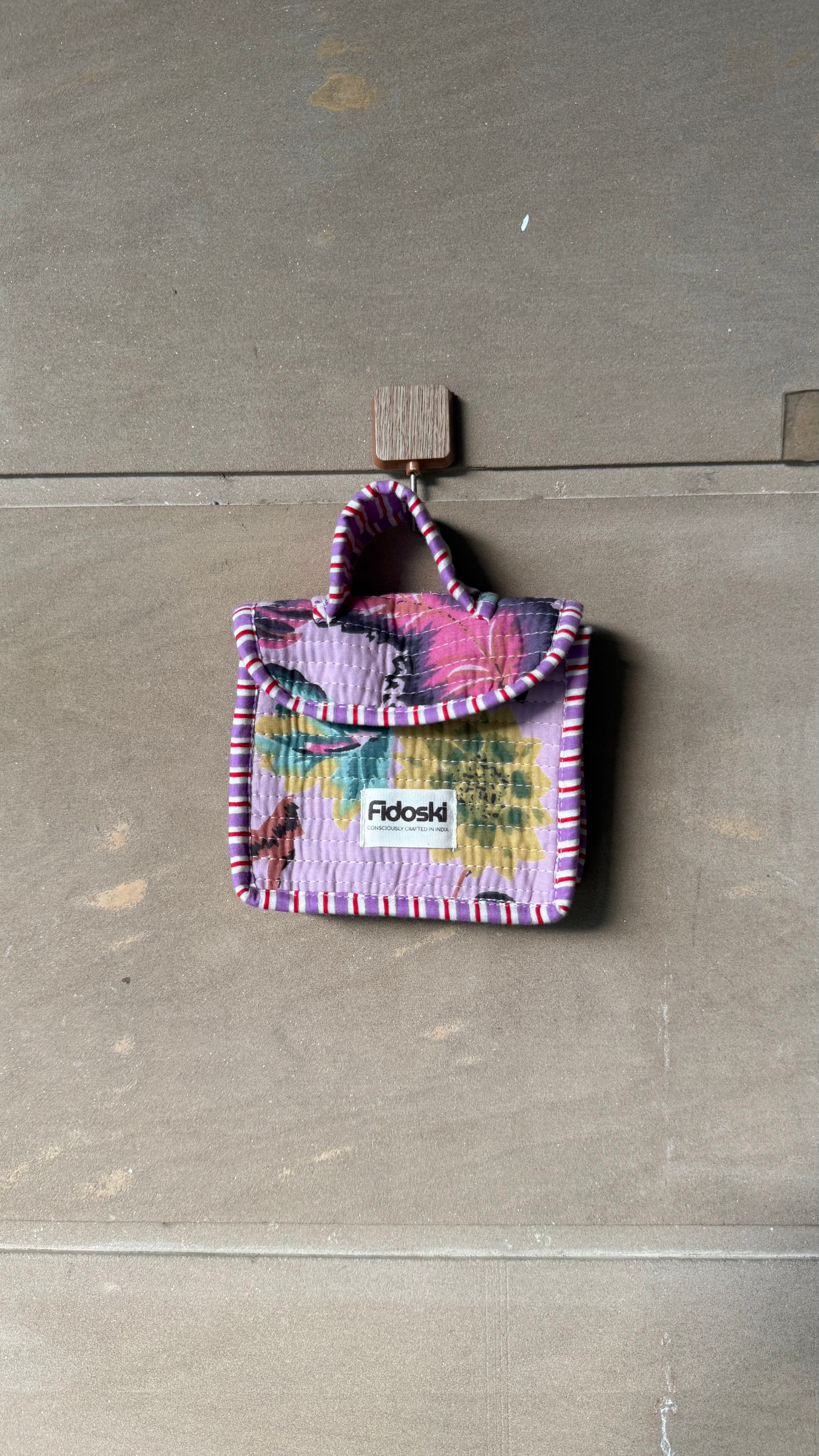 Upcycled Lil'Charm Bag with coin purse