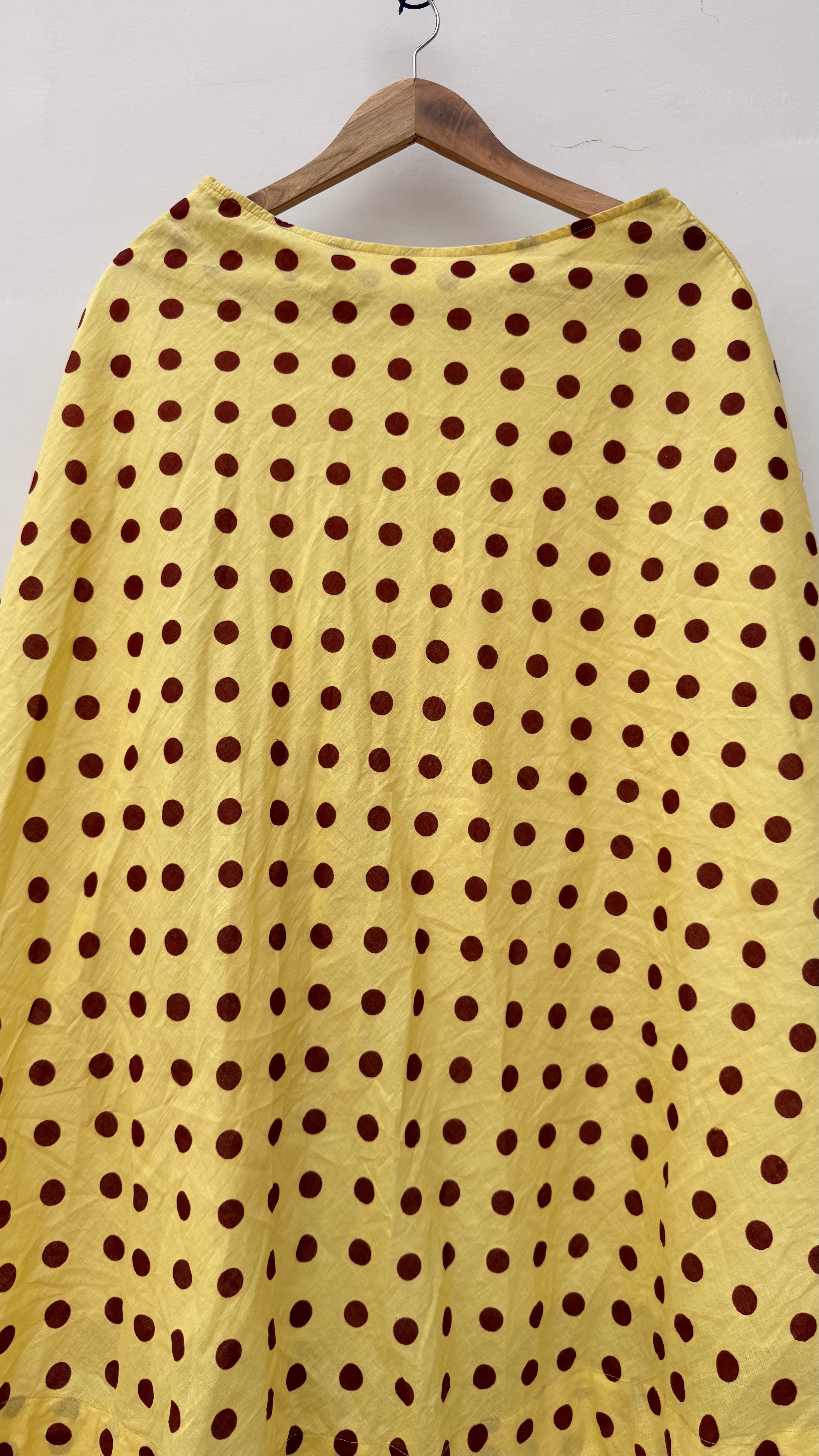 Butter Yellow Canopy Polka Skirt