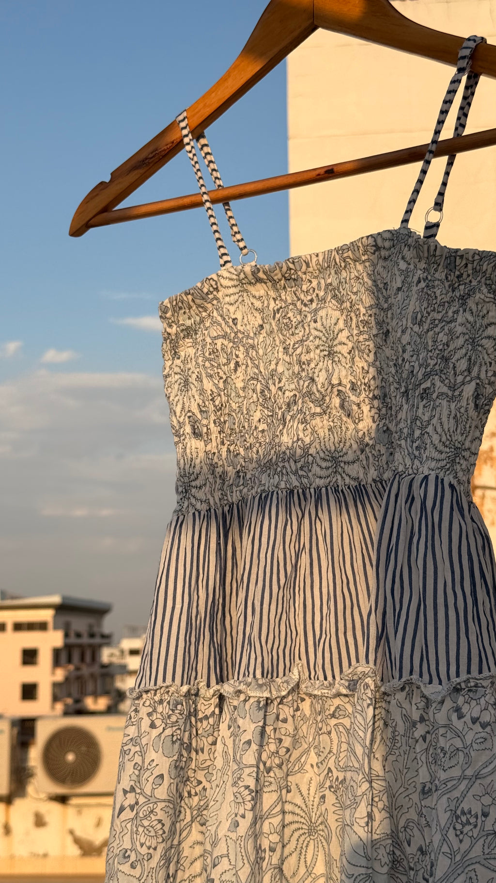 Iris Shirred Midi Dress