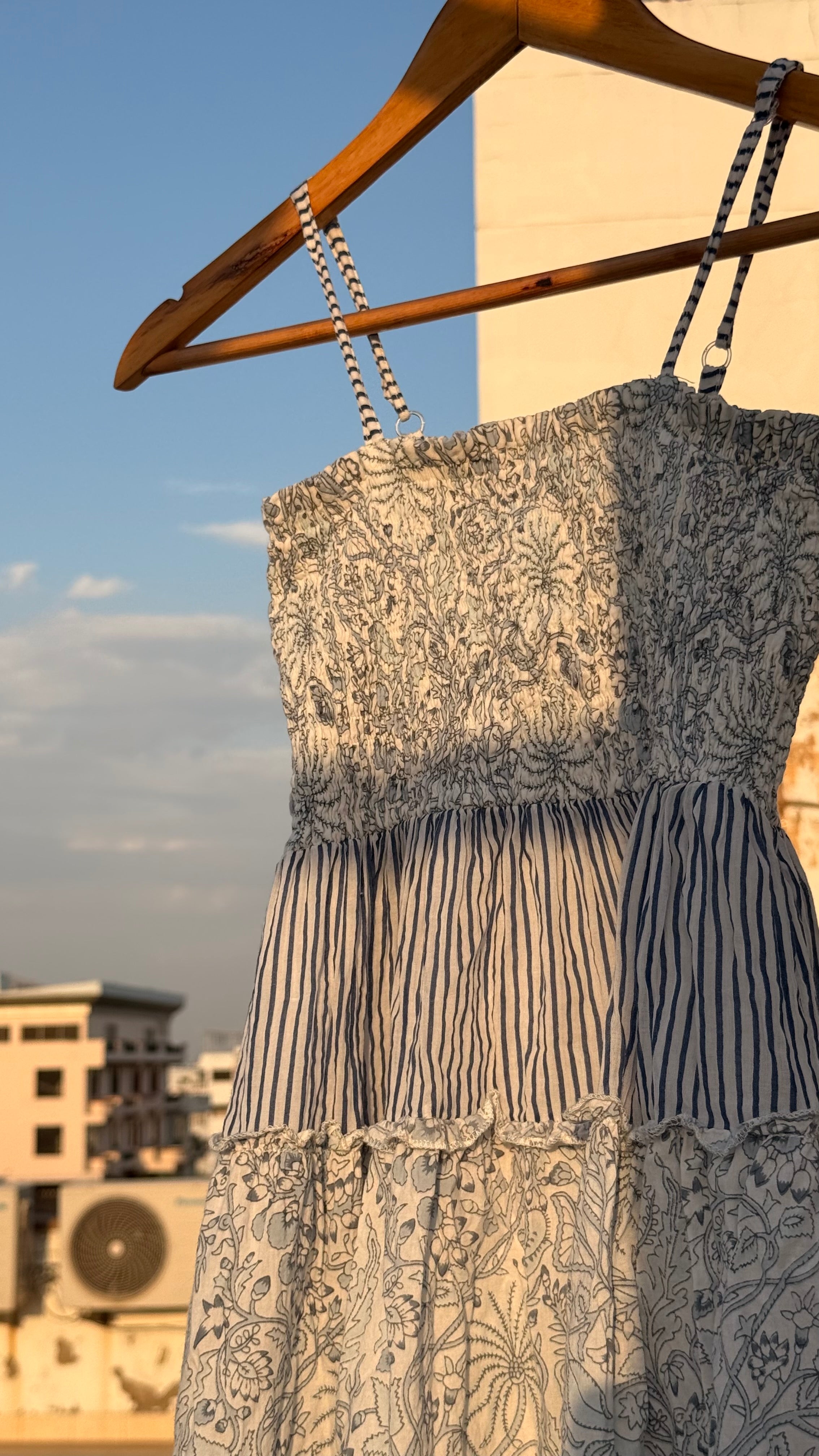 Iris Shirred Midi Dress