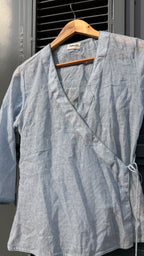 Ocean Rumi Sheer Wrap Top