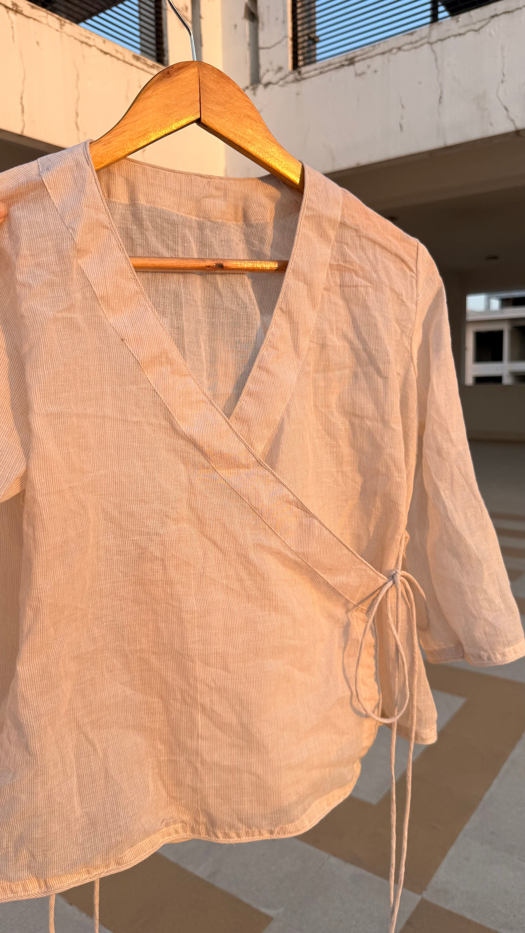 Rumi Sheer Wrap Top