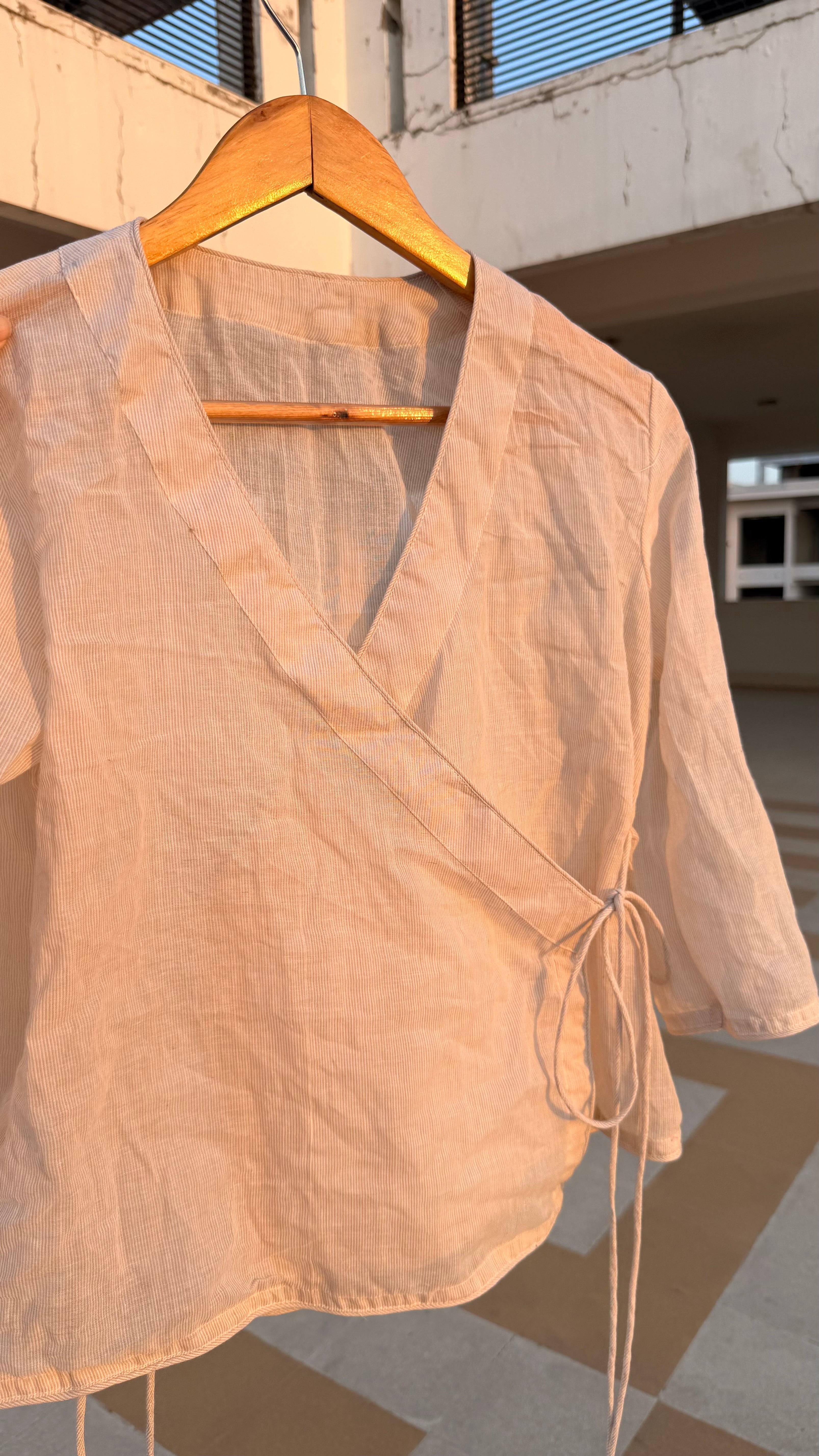 Rumi Sheer Wrap Top
