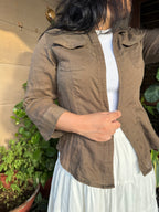 Walnut Brown Komorebi Shacket