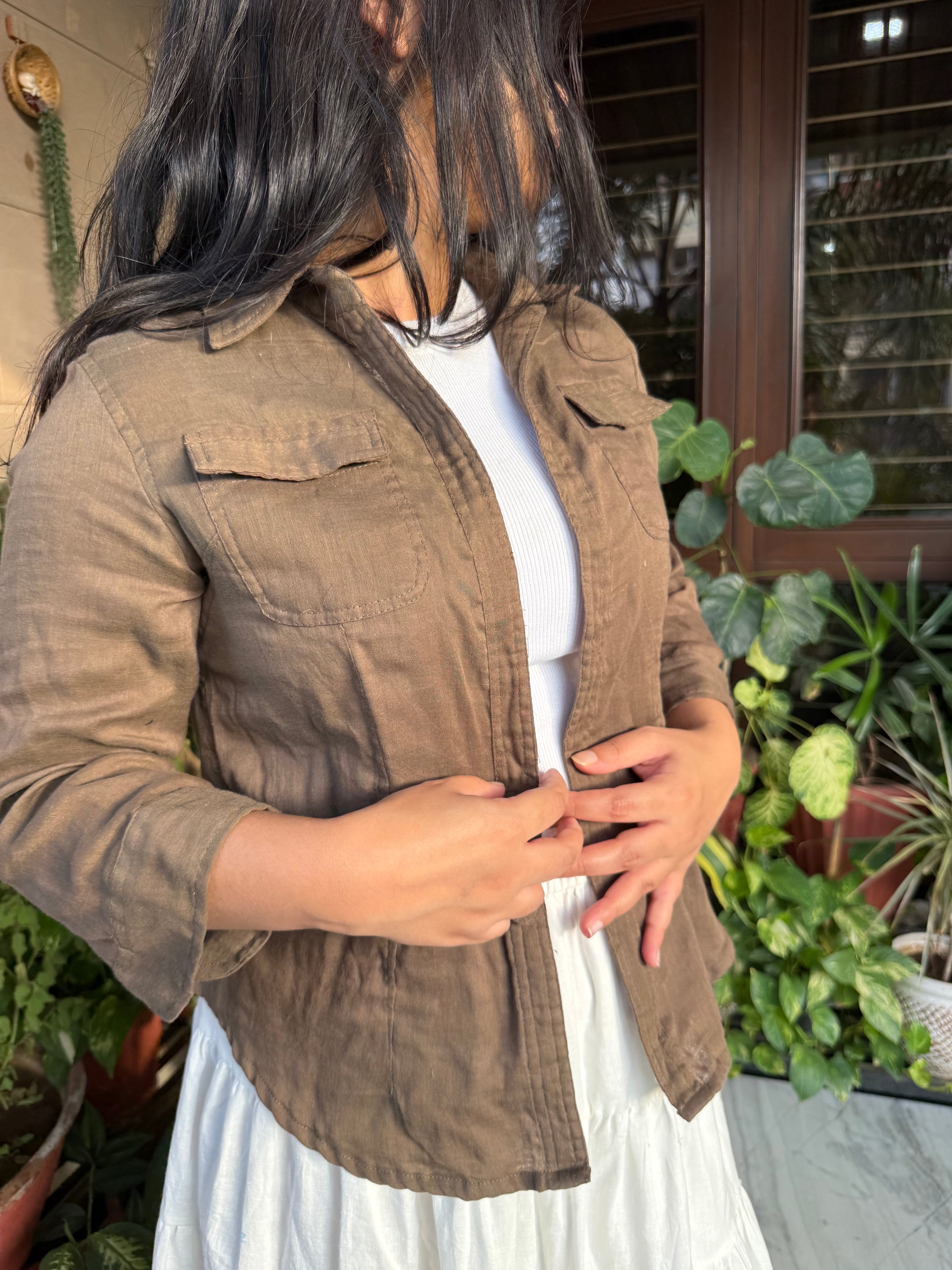 Walnut Brown Komorebi Shacket