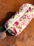 Quilted Bloom Barrel Pouch