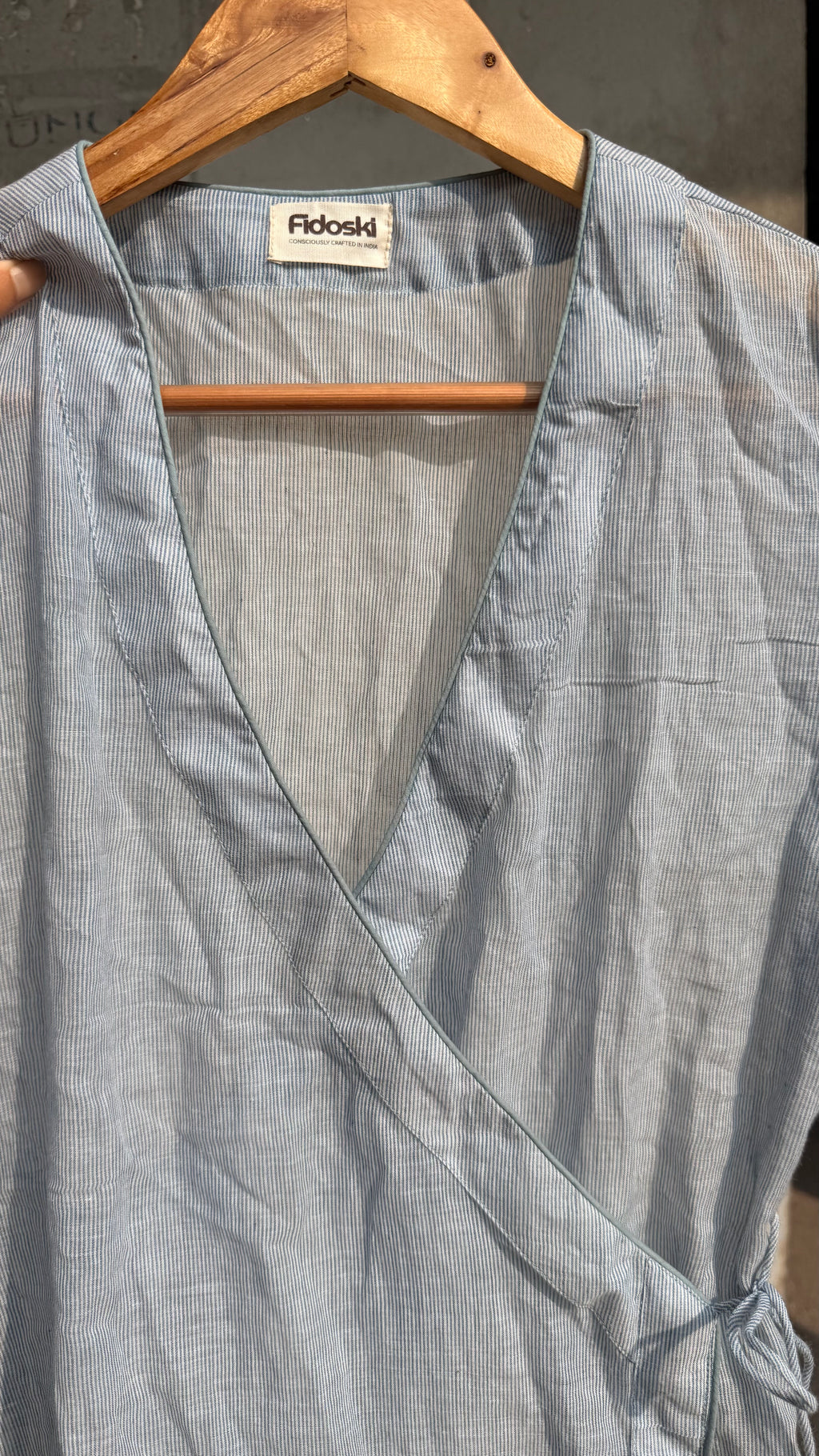 Ocean Rumi Sheer Wrap Top