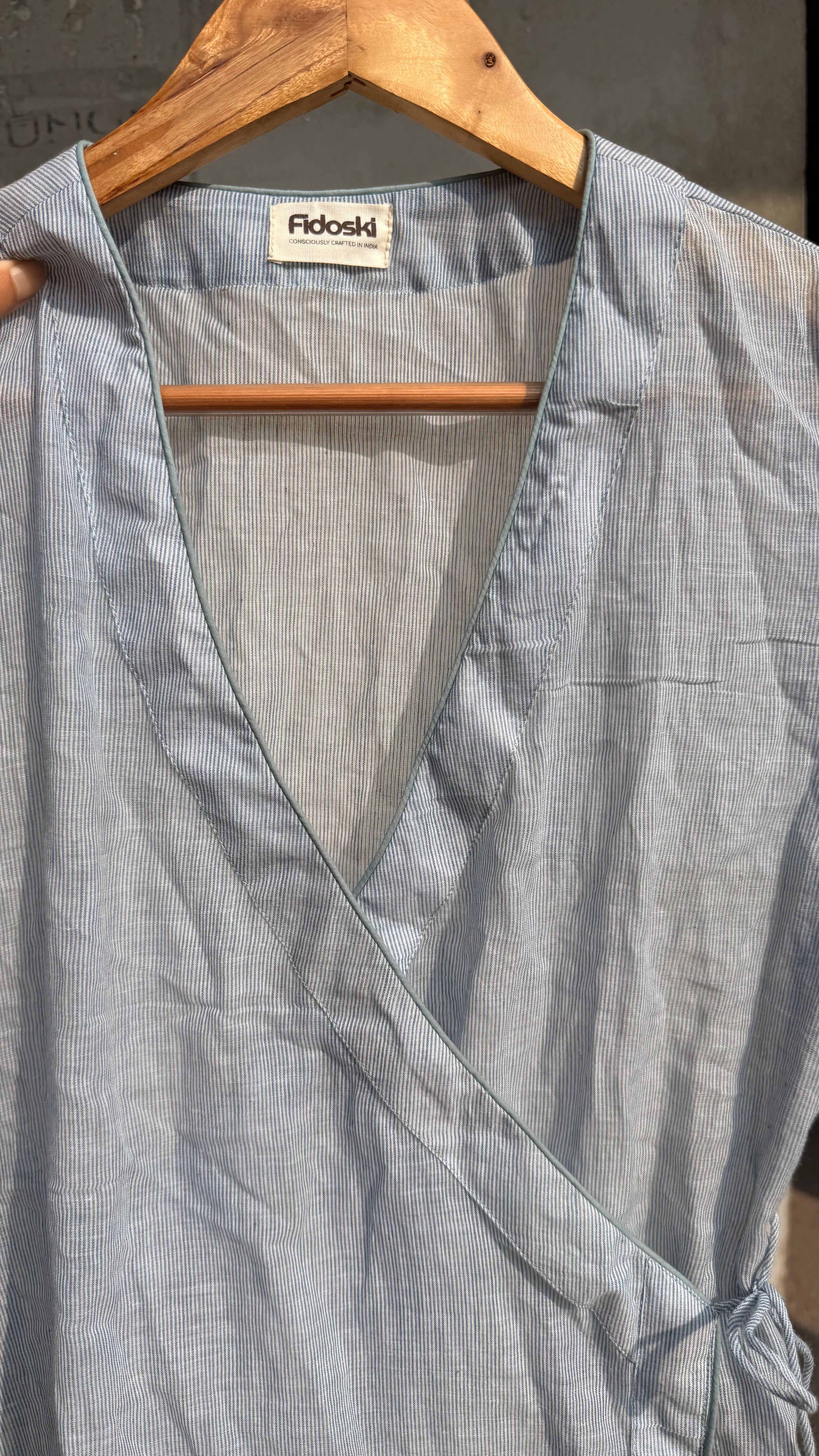 Ocean Rumi Sheer Wrap Top