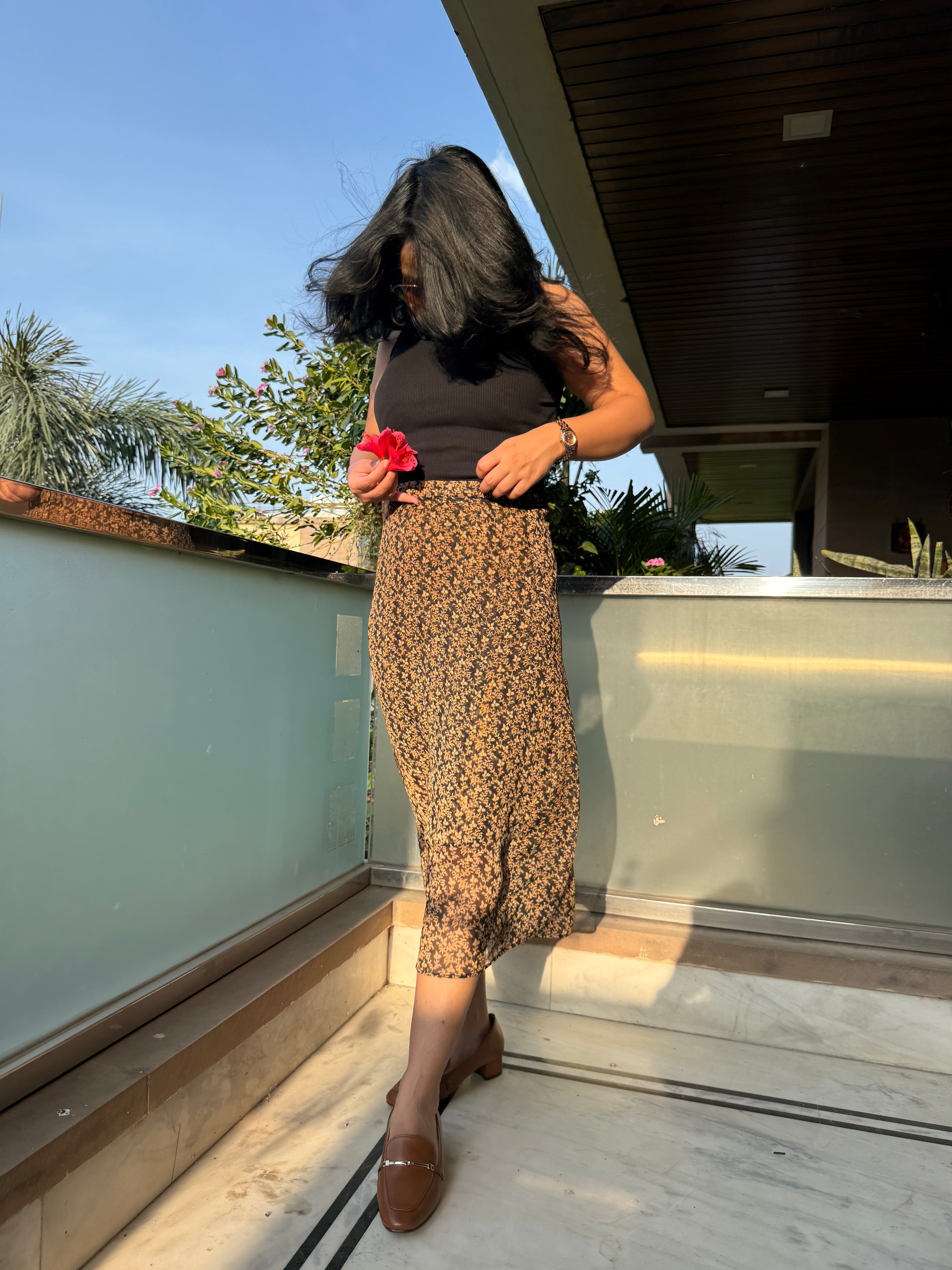 Whispers of Fall Chiffon Layered Skirt